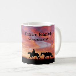 Caneca De Café Cowboy Horse Western Sky Coffee Mug
