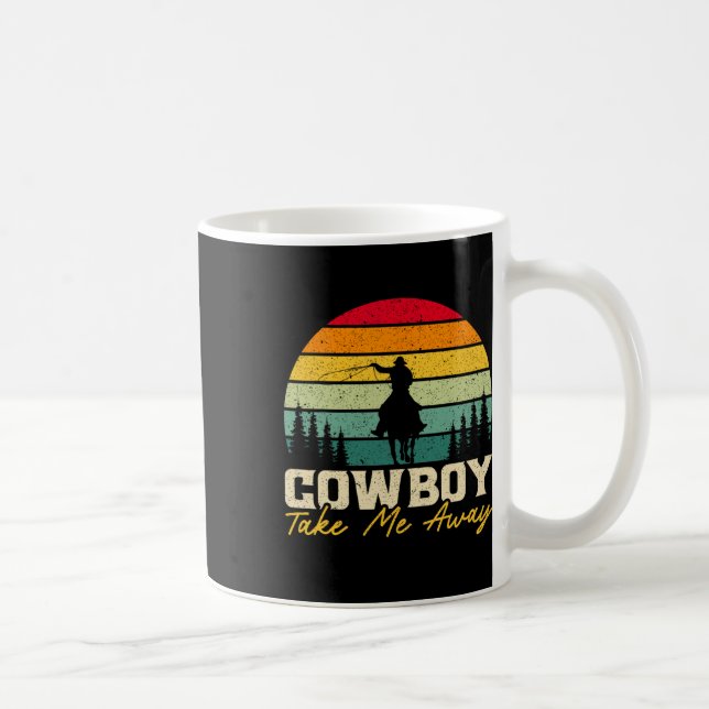 Caneca De Café Cowboy Me Leva Para Fora Do Rodeo Ocidental Horsec (Direita)