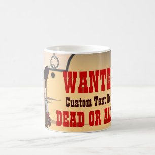Caneca De Café Cowboy - Morto desejado ou vivo
