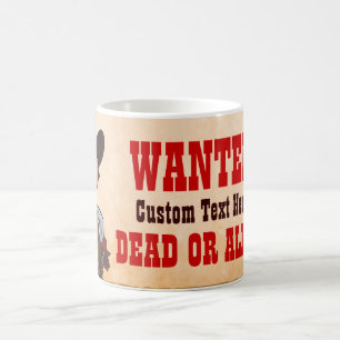 Caneca De Café Cowboy - Procurado Vivo ou Morto