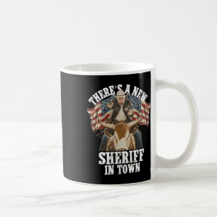 Caneca De Café Cowboy Trump 2025 Há um Novo Xerife na Cidade 