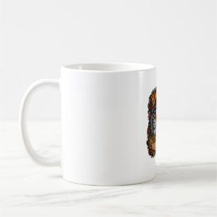 Caneca De Café Cowboy Yorkie Cemitério Galinhas Halloween