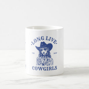 Caneca De Café Cowgirl Mug ao Vivo - Estética do Rodeo Ocidental