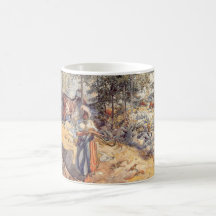 Cowgirl no Prado (Criança com Animais de Criação)