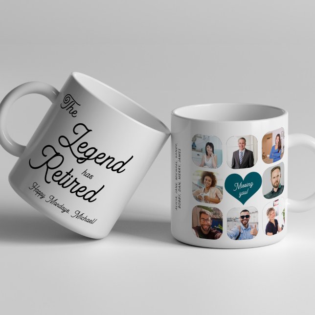 Caneca De Café Coworker photos retirement  (Criador carregado)