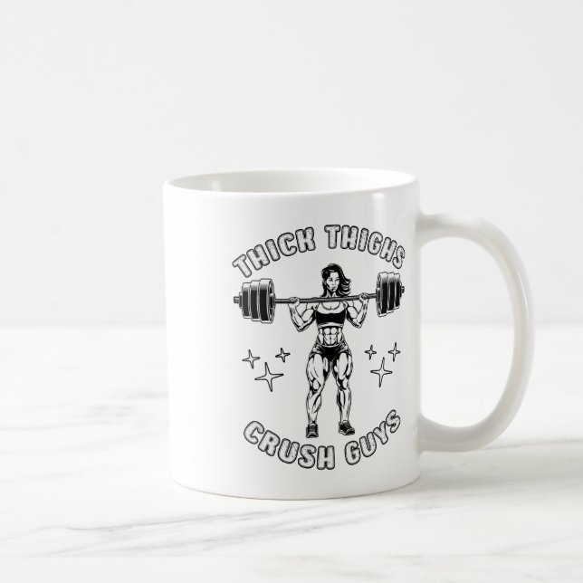 Caneca De Café Coxas grossas Caras Esmagadas Engraçadas Engraçada (Direita)