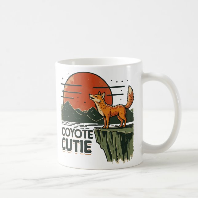 Caneca De Café Coyote bonito (Direita)