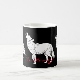 Caneca De Café Coyote Howling Thunder_Cove