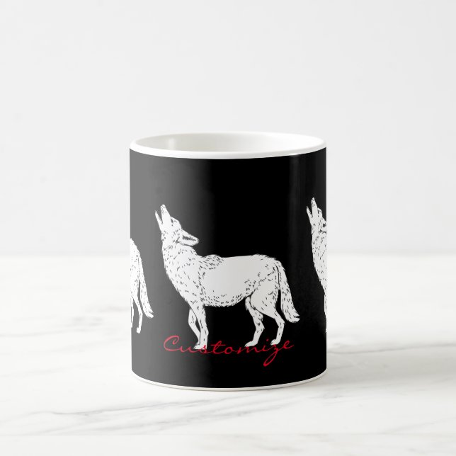 Caneca De Café Coyote Howling Thunder_Cove (Centro)