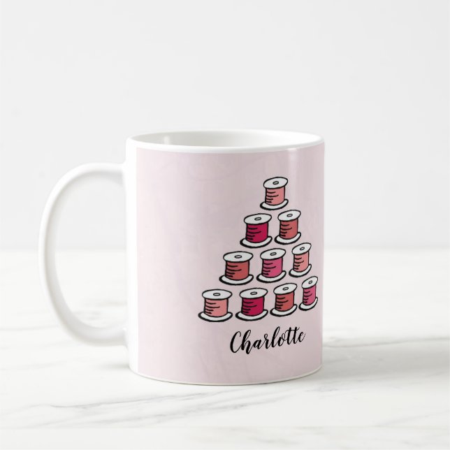 Caneca De Café Cozedura cor-de-rosa de algodão (Esquerda)