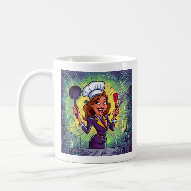 Caneca De Café Cozinha Bonita e Engraçada de mães (Esquerda)
