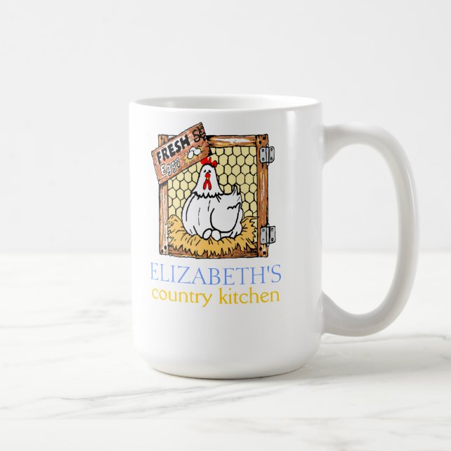 Caneca De Café Cozinha fresca do Ovo-País da galinha (Direita)