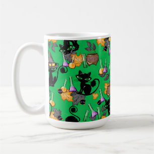 CANECA DE CAFÉ COZINHA NEGRA ADORÁVEL, MALHADA NEGRA, COM OLHOS V