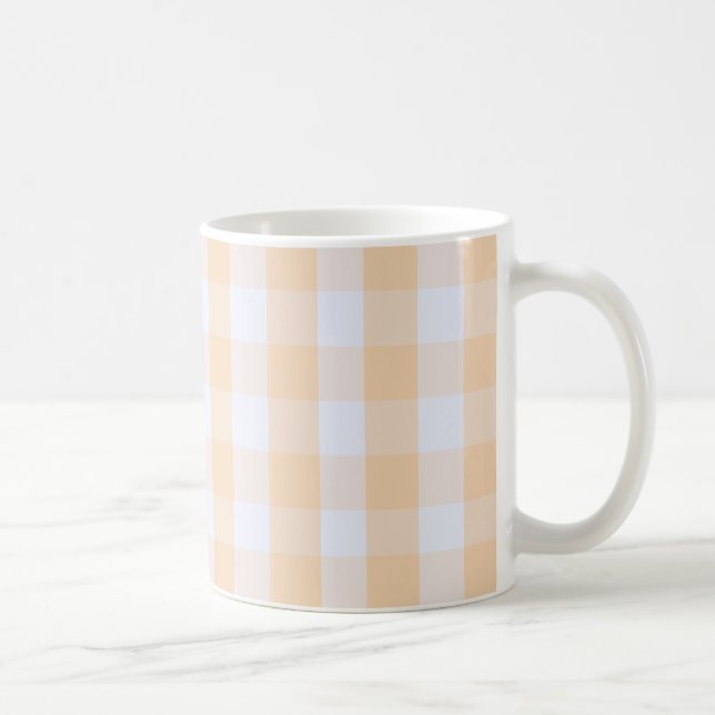 Caneca De Café Cozinha retrô com xadrez amarelo kitsch (Direita)