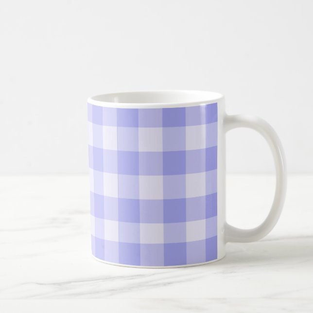 Caneca De Café Cozinha retrô com xadrez roxo kitsch (Direita)