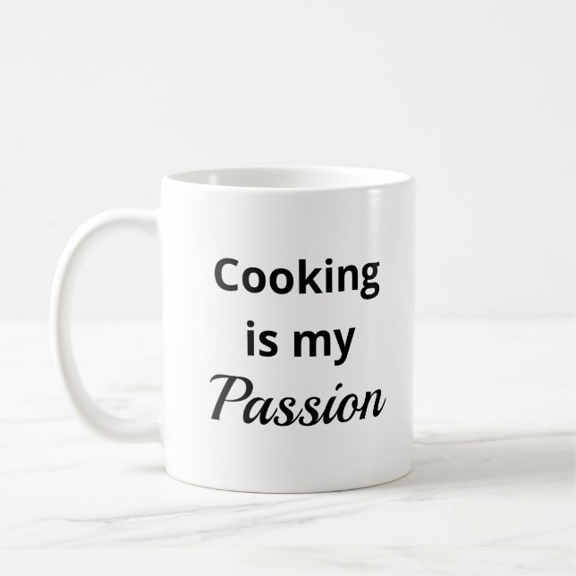 Caneca De Café Cozinhar é minha paixão Coffee Mug (Esquerda)