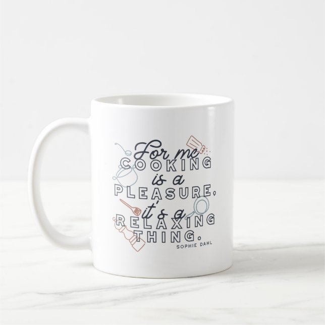 Caneca De Café Cozinhar é um prazer Tipografia II (Esquerda)