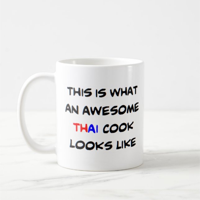 Caneca De Café cozinheiro tailandês, incrível (Esquerda)