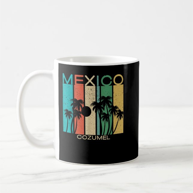 Caneca De Café Cozumel  Souvenir Mexico Summer Gift (Esquerda)