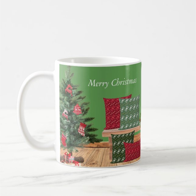 Caneca De Café Cozy Bench Merry Christmas Mug (Esquerda)