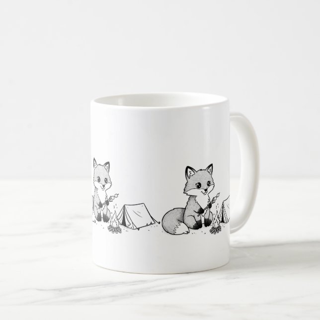 Caneca De Café Cozy Campfire Fox Mug (Frente Esquerda)