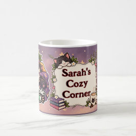 Caneca De Café Cozy Cat Coffee Gamer Book Lover Name Design