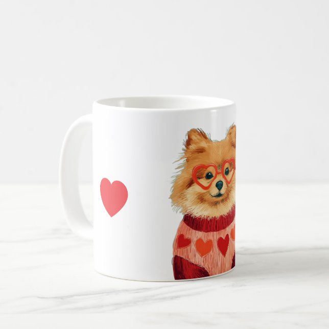 Caneca De Café Cozy & Cool Pup (Frente Esquerda)