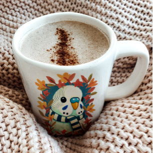 Caneca De Café Cozy Fall Blue Parakeet Budget