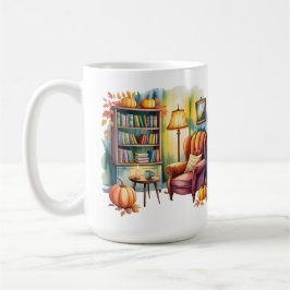 Caneca De Café Cozy Home Reading Mug — Framed Wall & Book Shelf