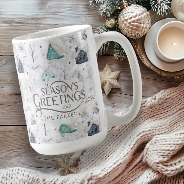 Caneca De Café Cozy Home Teal ID985 (Criador carregado)