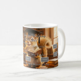 Caneca De Café Cozy Library Squirrel Teacher Appreciation Mug
