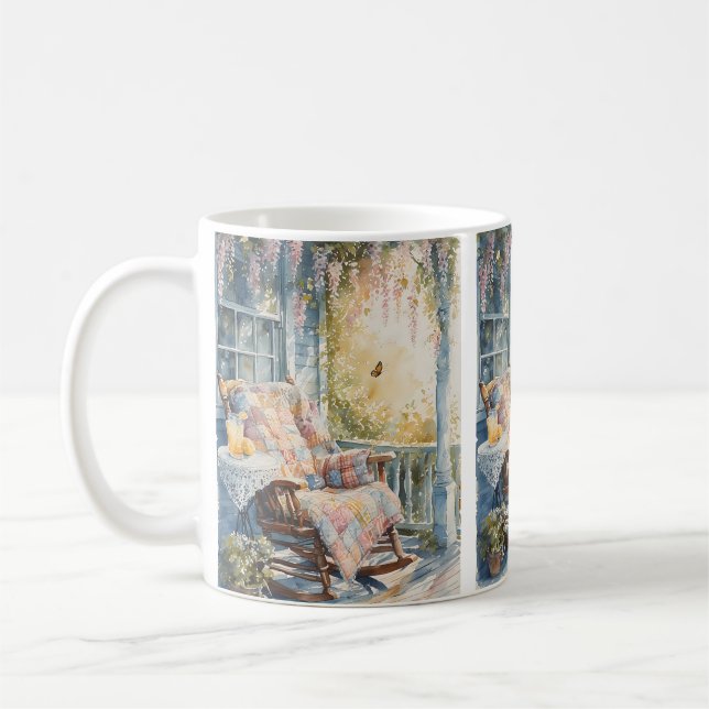 Caneca De Café Cozy Porch com Quilt e Lemonade Charm (Esquerda)