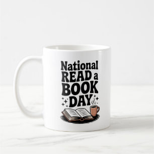 Caneca De Café Cozy Retro Nacional Lê o Livro Dia Tea