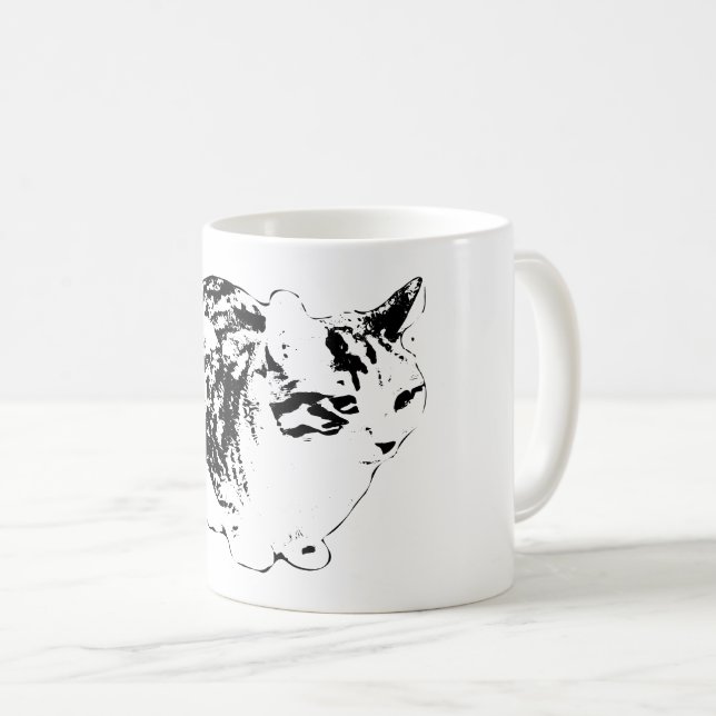 Caneca De Café Cozy Tabby sobre a "Winter Watch" (Frente Esquerda)