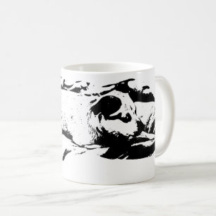 Caneca De Café Cozy Terrier Watch na cama de inverno