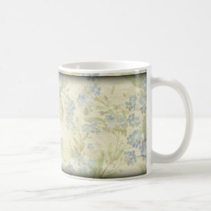 Caneca De Café Cozy vintage floral têxtil Esquece-me Não