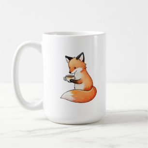 Caneca De Café Cozy Watercolor Fox Holding Café