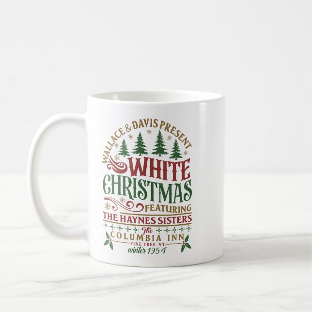 Caneca De Café Cozy White Winter Holiday Movie – Merry Christmas (Esquerda)