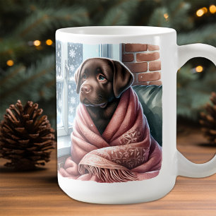 Caneca De Café Cozy Winter Labrador Retriever Christmas Puppy Dog