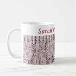Caneca De Café Cozy Winter Personalizado | Abraços e cacau quente