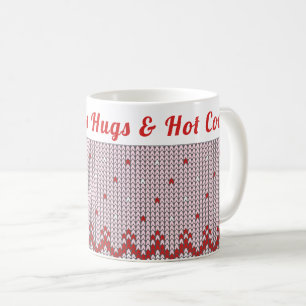 Caneca De Café Cozy Winter Personalizado Abraços e cacau quente