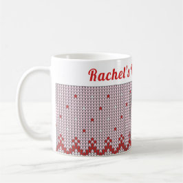 Caneca De Café Cozy Winter Personalizado | Abraços e cacau quente