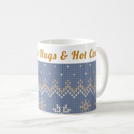 Caneca De Café Cozy Winter Personalizado | Abraços e cacau quente
