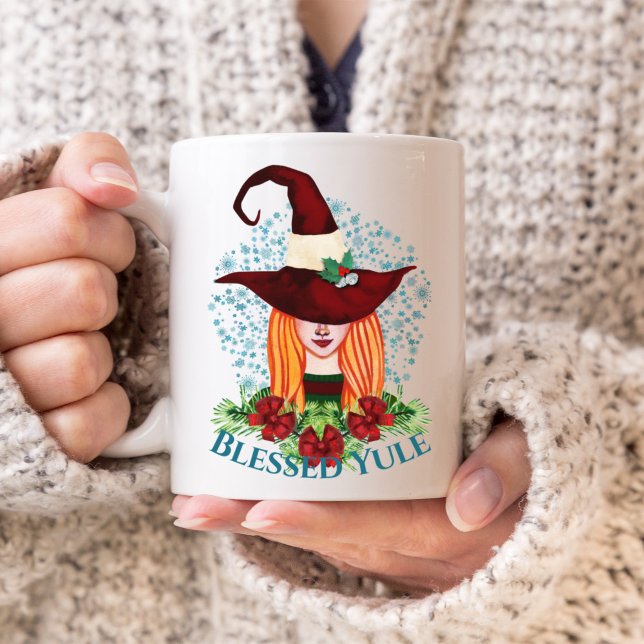 Caneca De Café Cozy Winter Solstice Holiday Witay Bendê Yule (Criador carregado)
