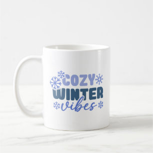 Caneca De Café Cozy Winter Vibes - Tipografia do Floco de Neve