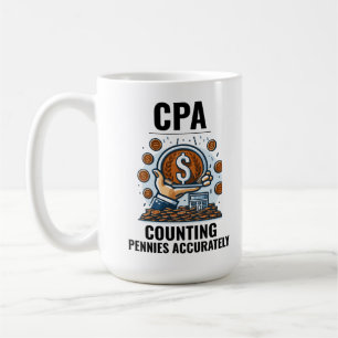 Caneca De Café CPA: Arranjando Arte de Penny Precision Engraçado