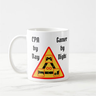 Caneca De Café CPA de Dia, Gamer de Noite