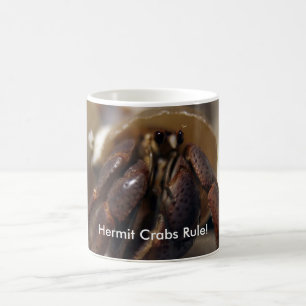 Caneca De Café crabby, regra dos caranguejos de eremita!