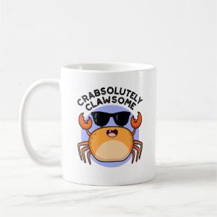 Caneca De Café Crabsolutamente Clawsome Funny Crab Pun