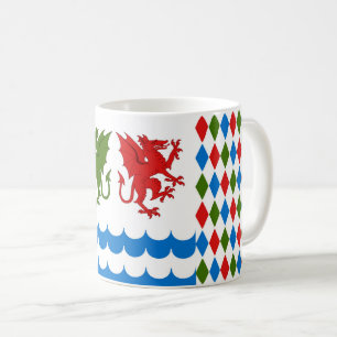 Caneca De Café Crachá da População da Baía dos Dragões